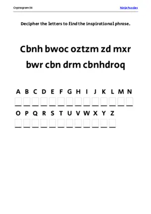 Cryptogram 56 Coloring Page puzzle thumbnail