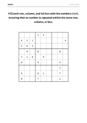 Hard Sudoku #16 puzzle thumbnail