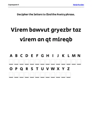 Cryptogram 9 Coloring Page puzzle thumbnail