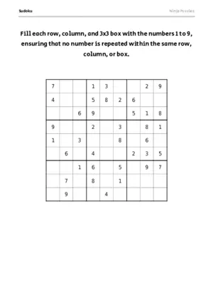 Medium Sudoku #15 puzzle thumbnail