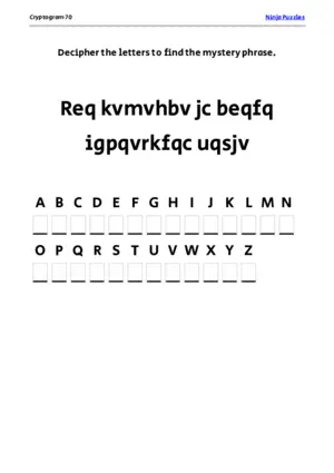 Cryptogram 70 Coloring Page puzzle thumbnail