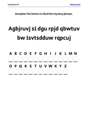 Cryptogram 69 Coloring Page puzzle thumbnail