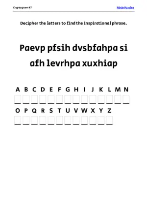 Cryptogram 47 Coloring Page puzzle thumbnail