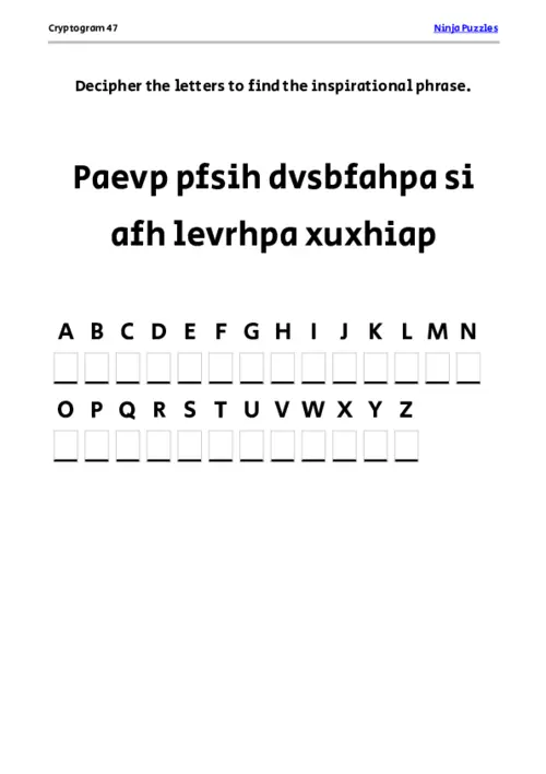 Cryptogram 47 Coloring Page thumbnail