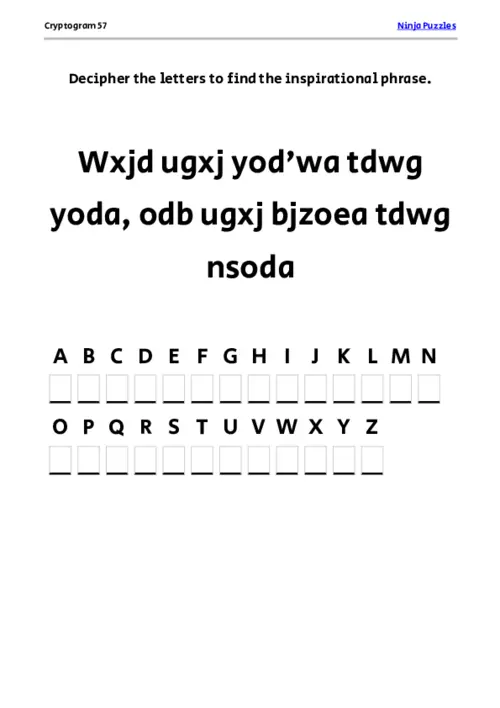 Cryptogram 57 Coloring Page thumbnail