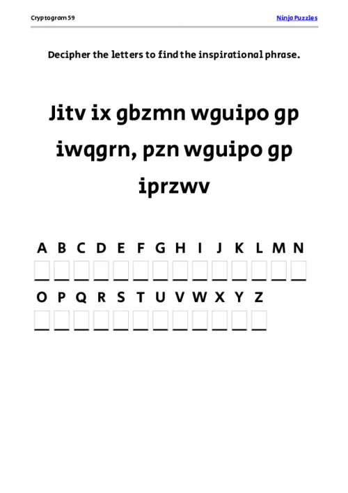 Cryptogram 59 Coloring Page thumbnail