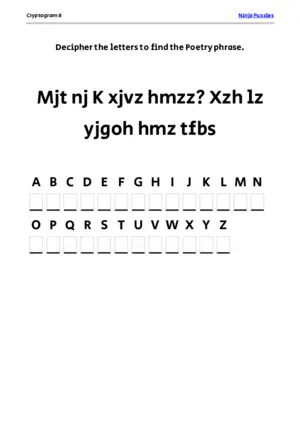 Cryptogram 8 Coloring Page puzzle thumbnail