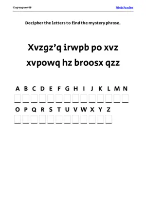 Cryptogram 68 Coloring Page puzzle thumbnail