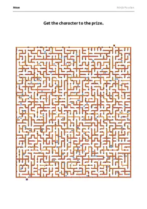 Hard Maze #9 puzzle thumbnail