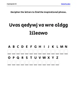 Cryptogram 52 Coloring Page puzzle thumbnail