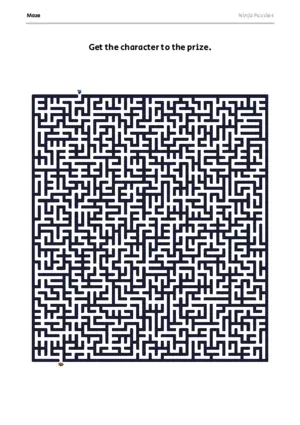 Hard Maze #14 puzzle thumbnail