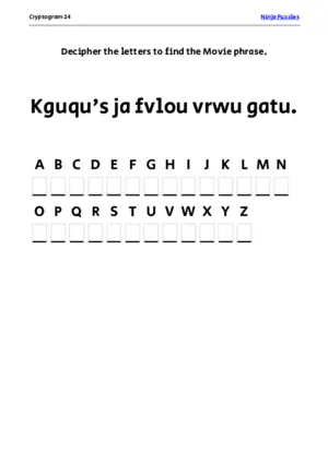 Cryptogram 24 Coloring Page puzzle thumbnail