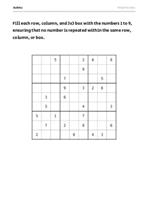 Hard Sudoku #3 puzzle thumbnail