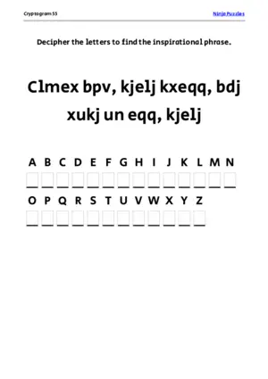 Cryptogram 55 Coloring Page puzzle thumbnail