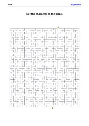 Hard Maze #28 puzzle thumbnail