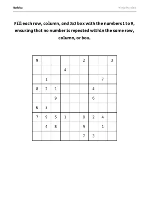 Hard Sudoku #13 puzzle thumbnail
