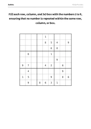 Hard Sudoku #15 puzzle thumbnail
