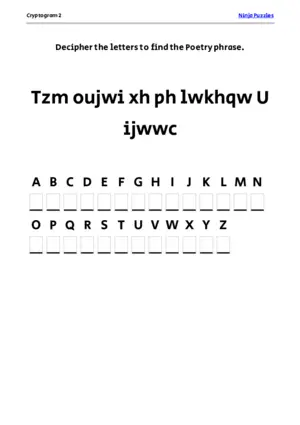 Cryptogram 2 Coloring Page puzzle thumbnail