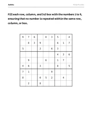 Medium Sudoku #11 puzzle thumbnail