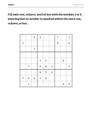 Hard Sudoku #1 puzzle thumbnail