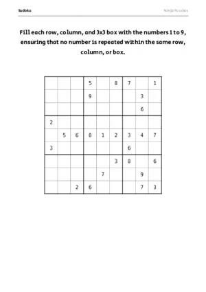 Hard Sudoku #17 puzzle thumbnail