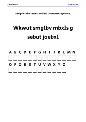 Cryptogram 61 Coloring Page puzzle thumbnail