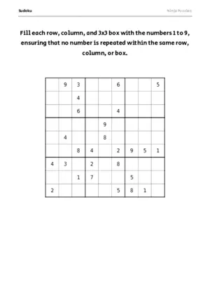 Hard Sudoku #19 puzzle thumbnail