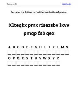 Cryptogram 51 Coloring Page puzzle thumbnail