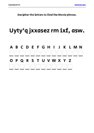 Cryptogram 21 Coloring Page puzzle thumbnail