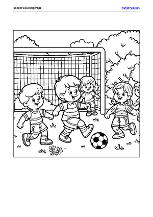Soccer Coloring Page puzzle thumbnail