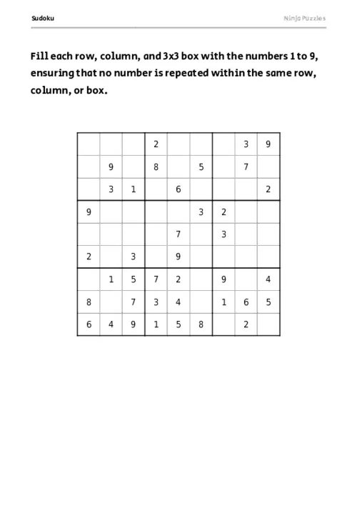 Medium Sudoku #4 thumbnail