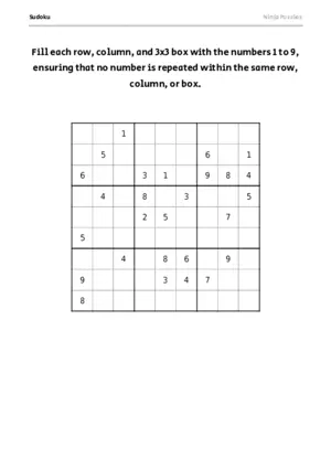 Hard Sudoku #14 puzzle thumbnail