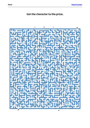 Hard Maze #18 puzzle thumbnail