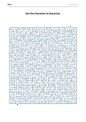 Hard Maze #7 puzzle thumbnail