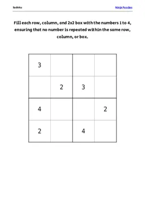 Medium Mini Sudoku #2 puzzle thumbnail