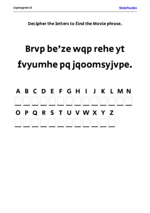 Cryptogram 35 Coloring Page puzzle thumbnail