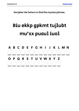 Cryptogram 63 Coloring Page puzzle thumbnail