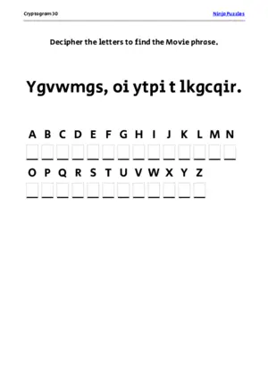 Cryptogram 30 Coloring Page puzzle thumbnail