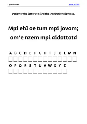 Cryptogram 46 Coloring Page puzzle thumbnail