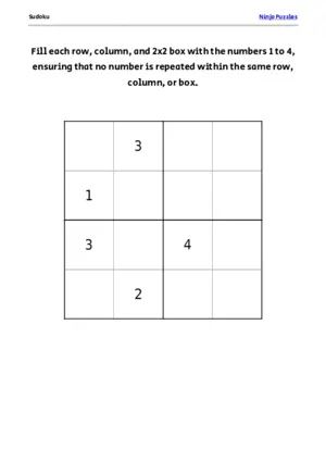 Hard Mini Sudoku #6 puzzle thumbnail