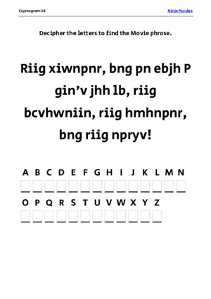 Cryptogram 38 Coloring Page puzzle thumbnail