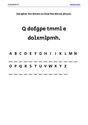 Cryptogram 39 Coloring Page puzzle thumbnail