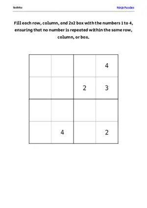 Hard Mini Sudoku #5 puzzle thumbnail