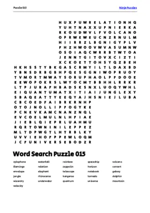 Free Printable Puzzle 015 themed Word Search Puzzle puzzle thumbnail