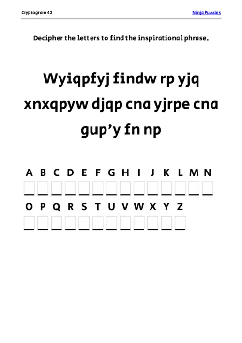 Cryptogram 42 Coloring Page thumbnail