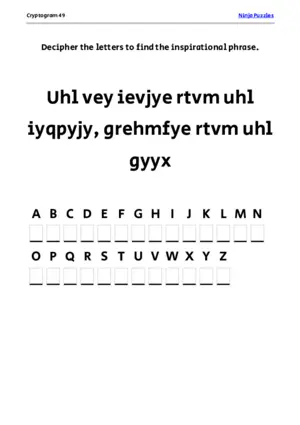 Cryptogram 49 Coloring Page puzzle thumbnail