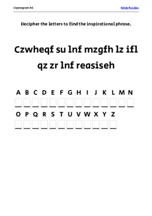 Cryptogram 40 Coloring Page puzzle thumbnail