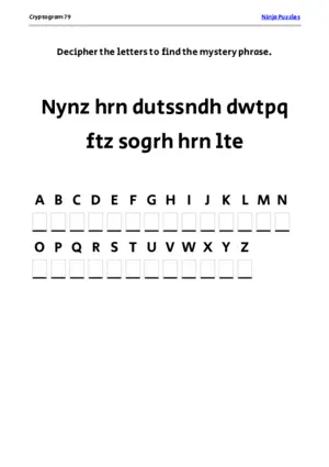 Cryptogram 79 Coloring Page puzzle thumbnail