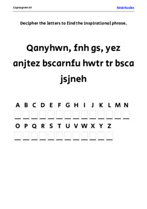 Cryptogram 54 Coloring Page puzzle thumbnail