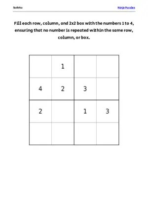 Medium Mini Sudoku #3 puzzle thumbnail
